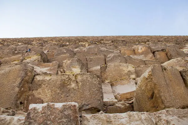 Egyptian Pyramid Ruins Stones Mystery Built — Stock Photo, Image