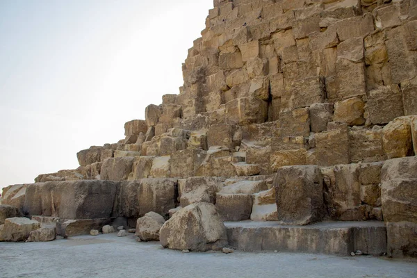 Egyptian Pyramid Ruins Stones Mystery Built — Stock Photo, Image