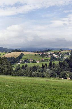 Beskydy kırsal, güzel dağlara Kuzey Bohemia, Çek Cumhuriyeti