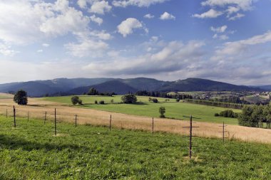 Beskydy kırsal, güzel dağlara Kuzey Bohemia, Çek Cumhuriyeti