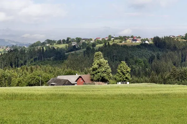 Beskydy の田園地帯、北ボヘミア、チェコ共和国で美しい山々 — ストック写真