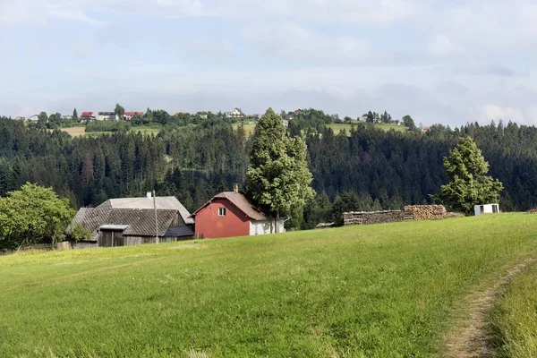 Beskydy landsbygden, de vackra bergen i norra Böhmen, Tjeckien — Stockfoto