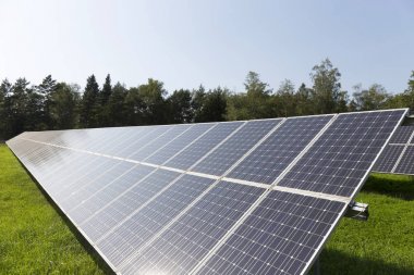 Çayır çiçekli yaz Solar Power Station 
