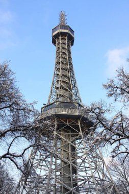Noel romantik karlı Prague City, Çek Cumhuriyeti