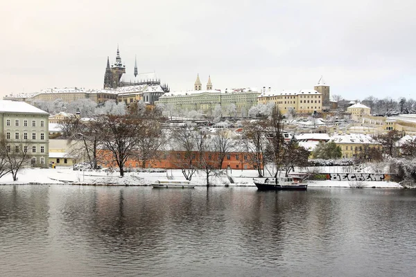 Christmas romantic snowy Prague City, Czech Republic — Stock Photo, Image