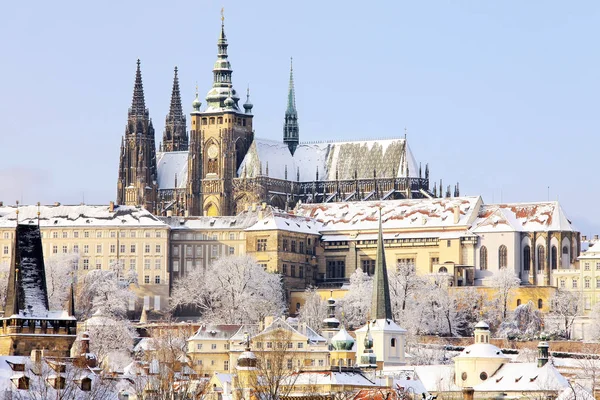 Noël romantique enneigé Prague City, République tchèque — Photo