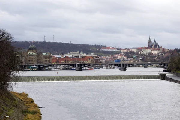 Vista Para Castelo Gótico Praga República Checa — Fotografia de Stock