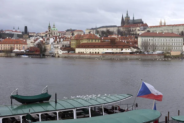 Visa Prag Gotiska Slott Tjeckien — Stockfoto