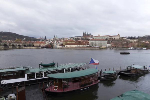 Vista Para Castelo Gótico Praga República Checa — Fotografia de Stock