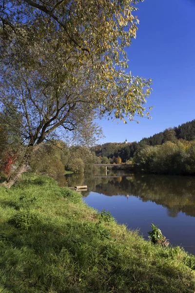 Kleurrijke Herfst Land Landschap Centraal Bohemen Tsjechië — Stockfoto