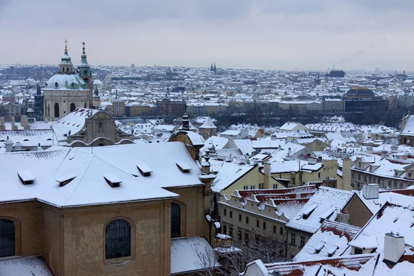Navidad Nevada Praga City República Checa —  Fotos de Stock