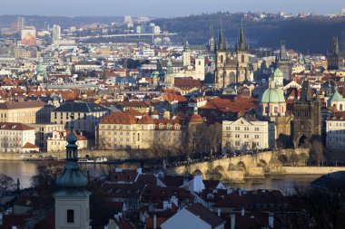 Kış Prague City, Kuleli, Çek Cumhuriyeti görüntüleyin