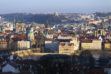 Kış Prague City, Kuleli, Çek Cumhuriyeti görüntüleyin