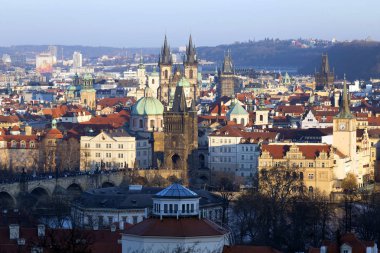 Kış Prague City, Kuleli, Çek Cumhuriyeti görüntüleyin