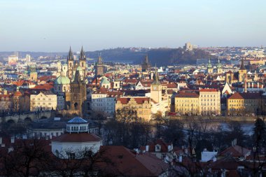 Kış Prague City, Kuleli, Çek Cumhuriyeti görüntüleyin
