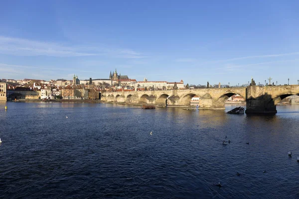 Zobrazit Prague City Gotického Hradu Česká Republika — Stock fotografie