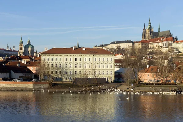 Vista Ciudad Praga Con Castillo Gótico República Checa —  Fotos de Stock