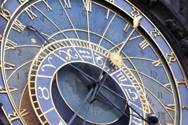 Prag eski şehir Meydanı eski astronomik saati detay