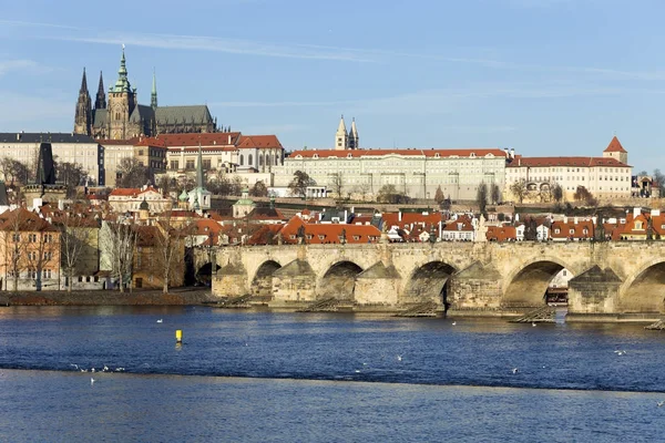 Vista Ciudad Praga Con Castillo Gótico República Checa — Foto de Stock