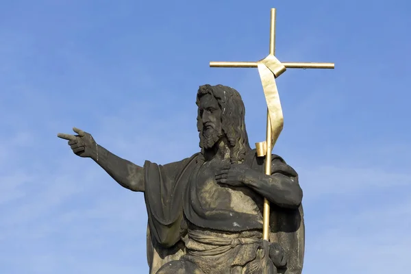 View Statues Gothic Prague Charles Bridge Czech Republic — Stock Photo, Image