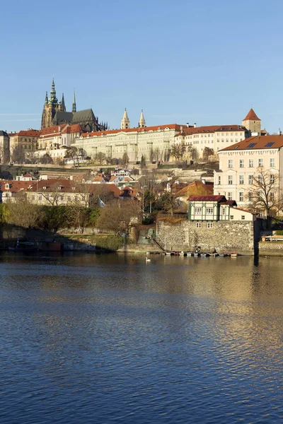 Kijk Stad Praag Met Gotische Castle Tsjechië — Stockfoto