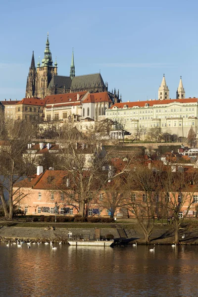 Kijk Stad Praag Met Gotische Castle Tsjechië — Stockfoto