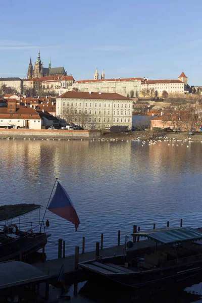 Vista Sulla Città Praga Con Castello Gotico Repubblica Ceca — Foto Stock