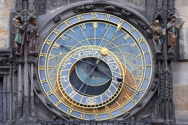 Detalle Del Antiguo Reloj Astronómico Plaza Ciudad Vieja Praga — Foto de Stock