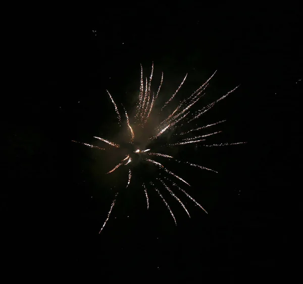 Firework Black Sky Detail — Stock Photo, Image