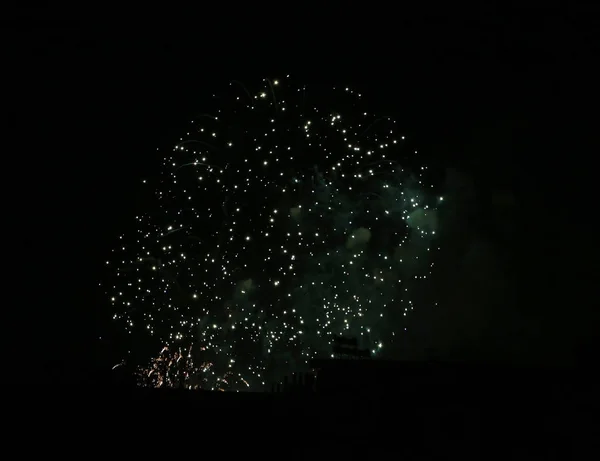 Firework Black Sky Detail — Stock Photo, Image