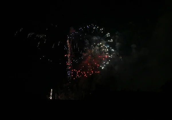 Firework Black Sky Detail — Stock Photo, Image