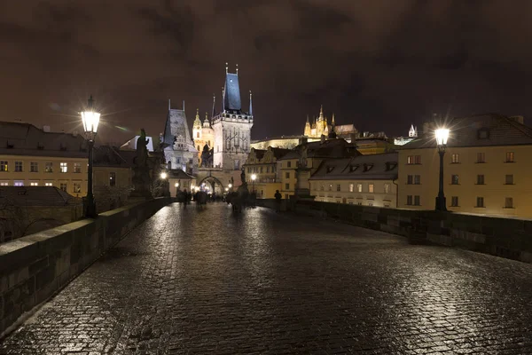 Noc Zabytkowego Centre Praga — Zdjęcie stockowe