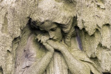 Yaşlı heykel gelen gizemli eski Prag mezarlığı, Çek Cumhuriyeti