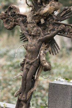 Yaşlı heykel gelen gizemli eski Prag mezarlığı, Çek Cumhuriyeti