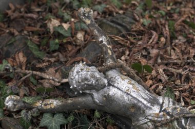 Yaşlı heykel gelen gizemli eski Prag mezarlığı, Çek Cumhuriyeti