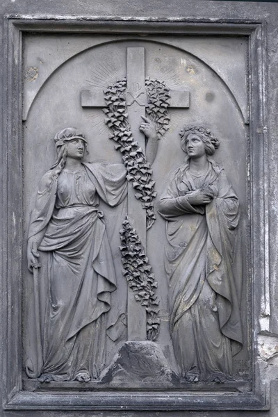 Alte Statue Aus Dem Geheimnisvollen Alten Prager Friedhof Tschechische Republik — Stockfoto