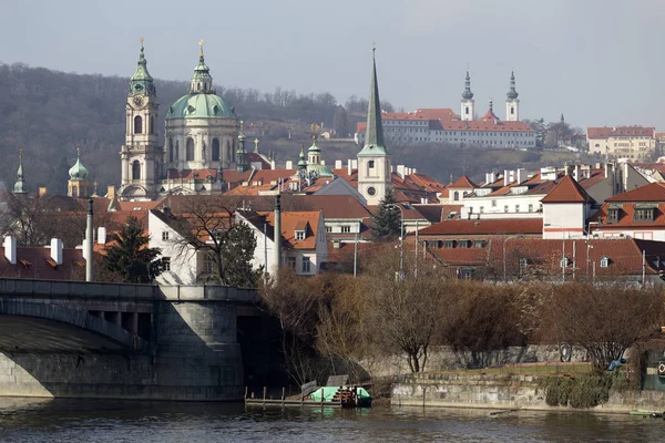 Pohled Město Praha Nad Řekou Vltavou Česká Republika — Stock fotografie