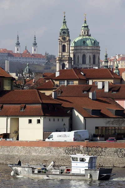 Blick Auf Die Prager Stadt Über Der Moldau Tschechische Republik — Stockfoto