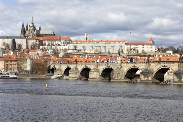 Vue Sur Ville Prague Dessus Rivière Vltava République Tchèque — Photo