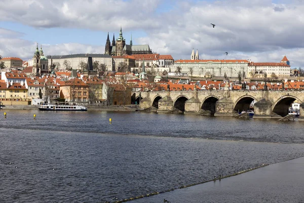 Vue Sur Printemps Prague City Dessus Rivière Vltava République Tchèque — Photo