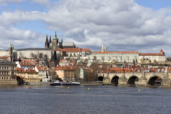 Vue Sur Printemps Prague City Dessus Rivière Vltava République Tchèque — Photo