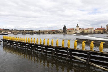 Bahar üzerinde görünümü üzerinde Nehri vltava, Çek Cumhuriyeti Prag şehir