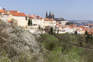 Bahar üzerinde görünümü üzerinde Nehri vltava, Çek Cumhuriyeti Prag şehir