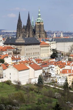 Bahar üzerinde görünümü üzerinde Nehri vltava, Çek Cumhuriyeti Prag şehir