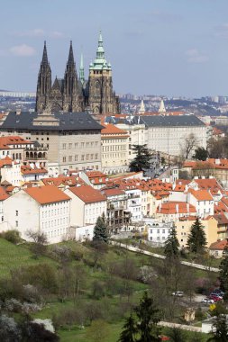 Bahar üzerinde görünümü üzerinde Nehri vltava, Çek Cumhuriyeti Prag şehir