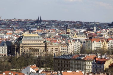 Bahar üzerinde görünümü üzerinde Nehri vltava, Çek Cumhuriyeti Prag şehir