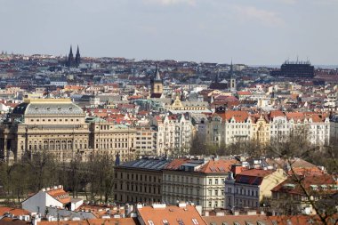Bahar üzerinde görünümü üzerinde Nehri vltava, Çek Cumhuriyeti Prag şehir