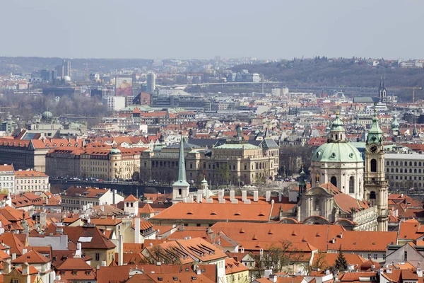 Vue Sur Printemps Prague City Dessus Rivière Vltava République Tchèque — Photo