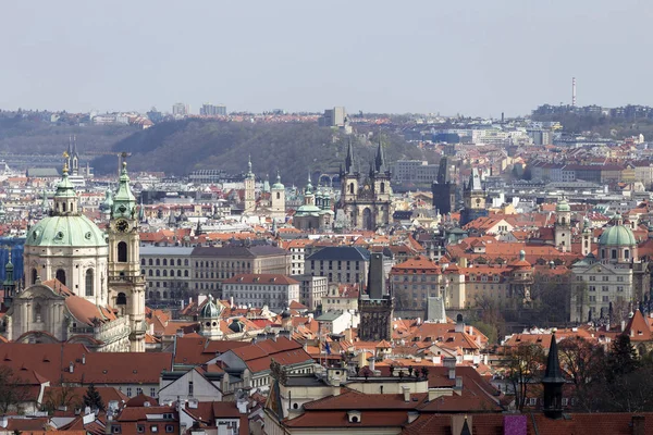 Pohled Jaře Praha Město Nad Řekou Vltavou Česká Republika — Stock fotografie