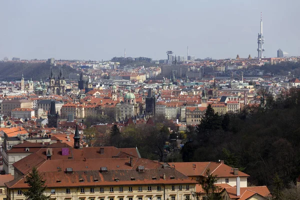 Vue Sur Printemps Prague City Dessus Rivière Vltava République Tchèque — Photo